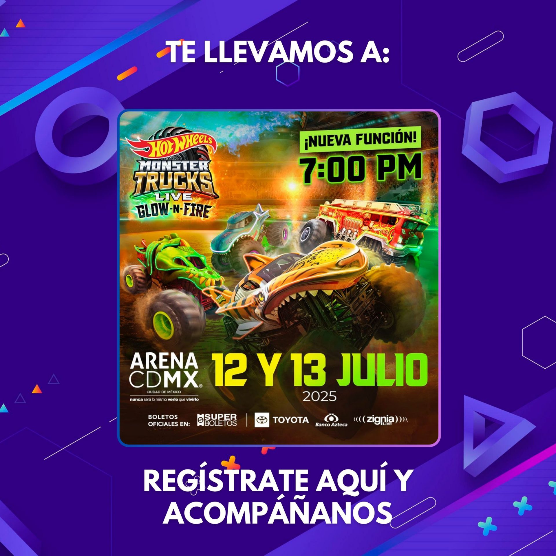Hot Wheels Monster Trucks Live: Glow Party